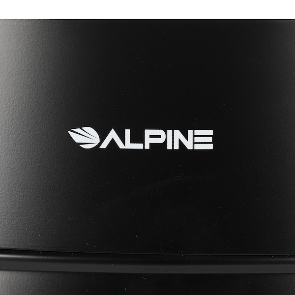 Alpine Industries 50 Gallon Stainless Steel Compost Bin and Trash Can Black ALP475-50-BLK-CO-T - main
